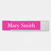Plaque de bureau, Standard (5 cm x 20 cm), Argent (Devant)