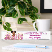 Plaque de bureau StarBerry™ "JÉSUS" avec Écritures