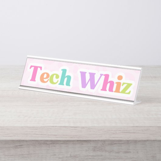 Plaque de bureau Tech Whiz (Devant)