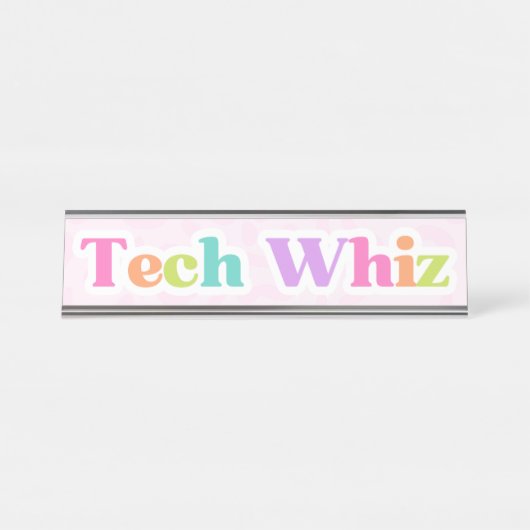 Plaque de bureau Tech Whiz (Devant)