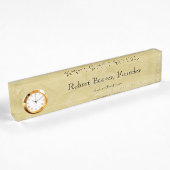 Plaque de bureau Toscane Soleil avec horloge