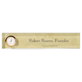 Plaque de bureau Toscane Soleil avec horloge (Devant)