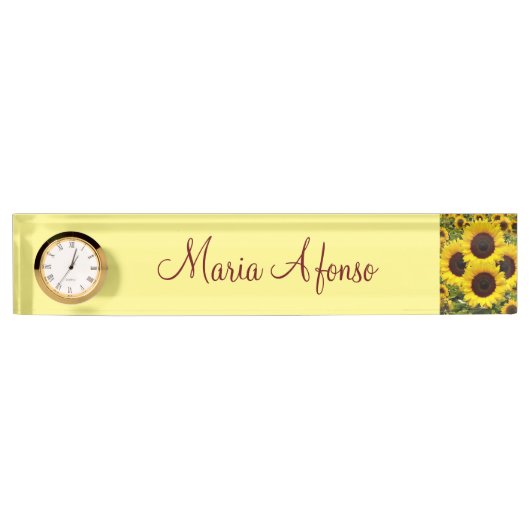Plaque de bureau Tournesol (Devant)