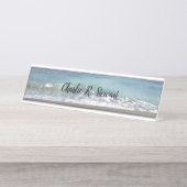 Plaque de bureau Vagues et sable de plage (Devant)