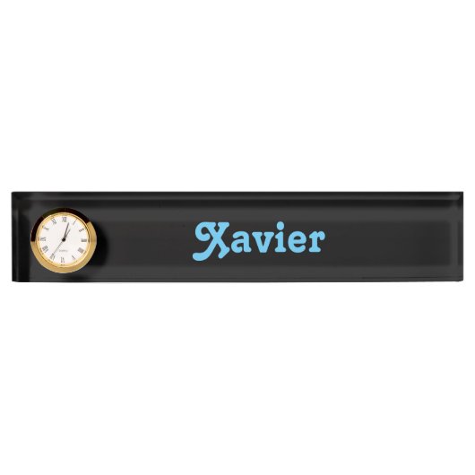 Plaque de bureau Xavier (Devant)