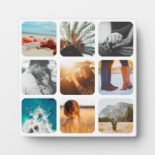 Plaque de cadre blanc arrondie à 9 Modèles photo (Devant)