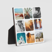 Plaque de cadre blanc arrondie à 9 Modèles photo (Recto)