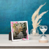 Plaque de cadre floral rose pour la fête de mariag (Insitu)