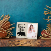 Plaque de cadre photo de l'ours de maman personnal (Côté)