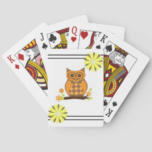 Plaque de cartes de jeu de hibou