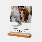 Plaque de chanson personnalisée Code QR de photo L (Angle)