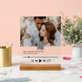 Plaque de chanson personnalisée Code QR de photo L (Mariage)