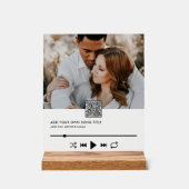Plaque de Chanson Personnalisée Photo Code QR Lien (Recto)