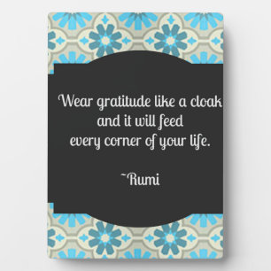 Plaque de citation de remerciement Rumi