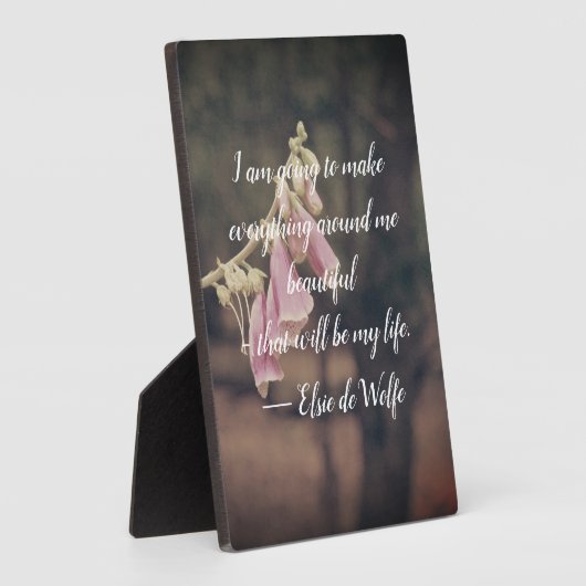 Plaque de citation Elsie de Wolfe (Côté)