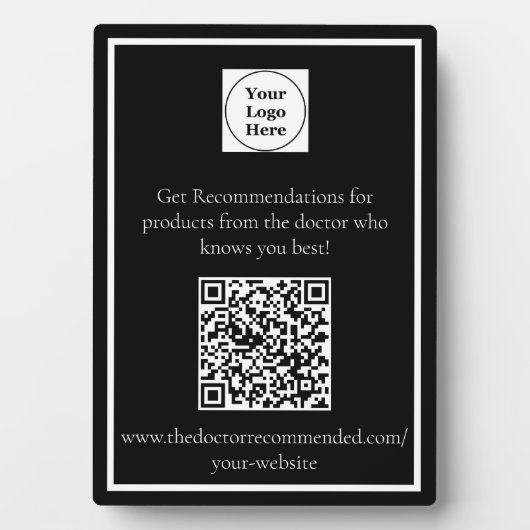 Plaque de code QR personnalisée avec de l'Easel (Devant)