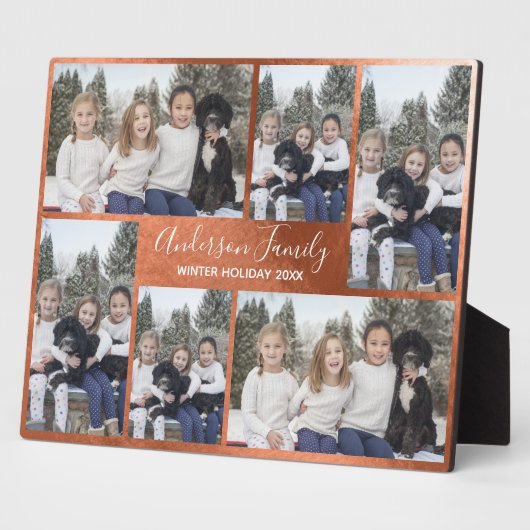 Plaque de collage à six images en bronze (Côté)