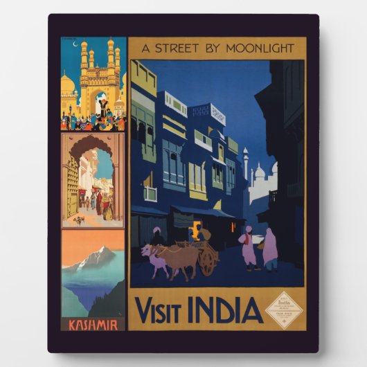 Plaque de collage de l'affiche de voyage de l'Inde (Devant)