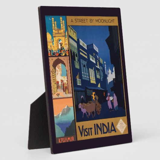 Plaque de collage de l'affiche de voyage de l'Inde (Côté)