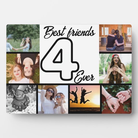 Plaque de collage photo Best Friend 4-Ever (Devant)