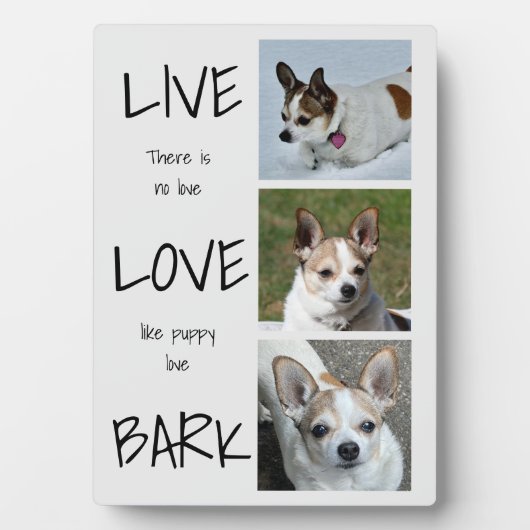 Plaque de collage photo de chien (Devant)