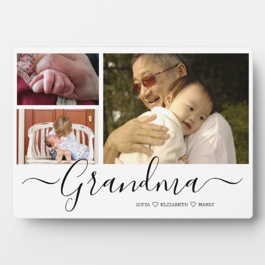Plaque de collage photo de grand-mère personnalisé (Devant)