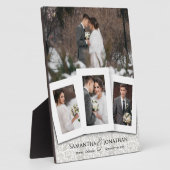 Plaque de collage photo de mariage personnalisée (Côté)