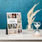 Plaque de collage photo de mémorial d'animal moder (Côté)