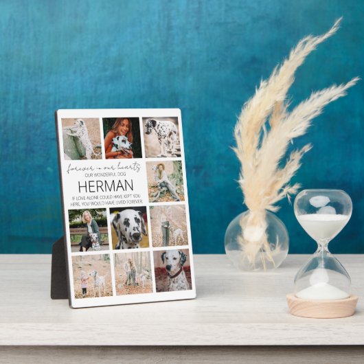 Plaque de collage photo de mémorial d'animal moder (Côté)