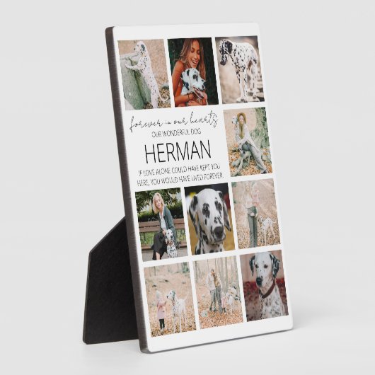 Plaque de collage photo de mémorial d'animal moder (Côté)