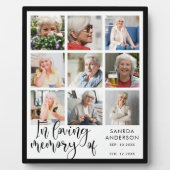 Plaque de collage photo de souvenir moderne Mémori (Devant)