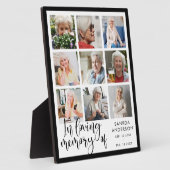 Plaque de collage photo de souvenir moderne Mémori (Côté)