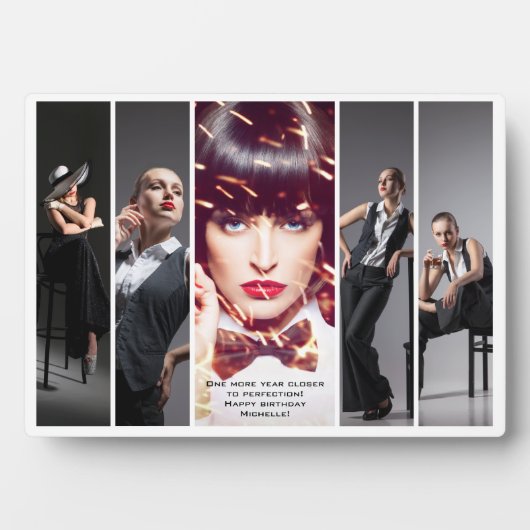 Plaque de collage photo de style rétro moderne Gla (Devant)