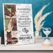 Plaque de collage photo élégant chic en mémoire d' (Côté)