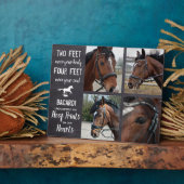 Plaque de collage photo équine Mémorial du cheval (Côté)