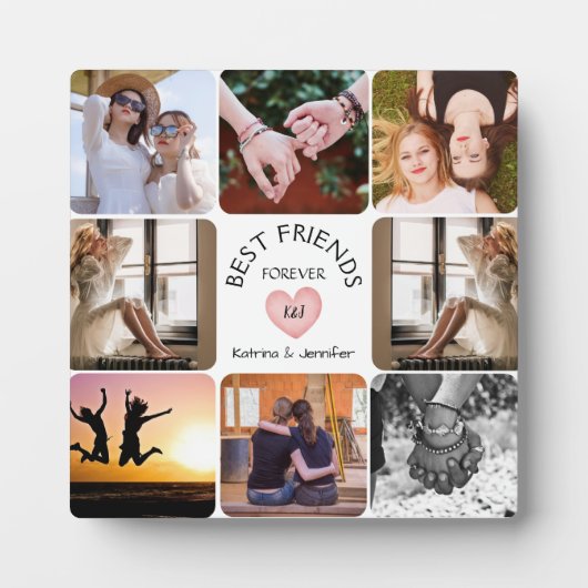 Plaque de collage photo moderne Best Friends Forev (Devant)