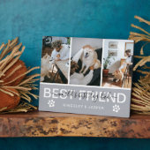 Plaque de collage photo moderne 'Le meilleur papa  (Côté)