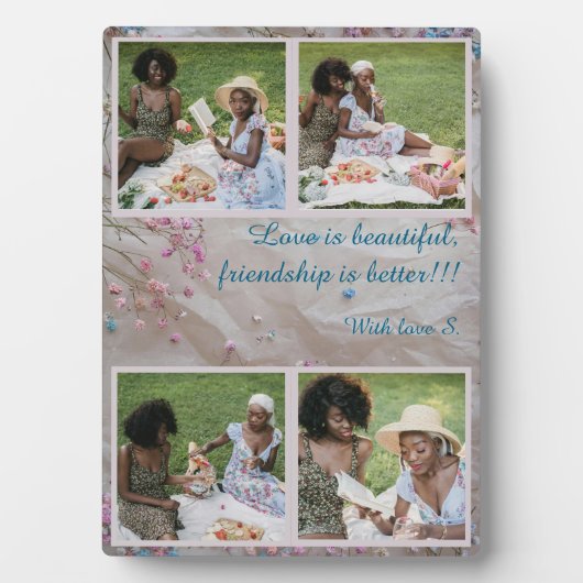 Plaque de collage photo personnalisée - Photos per (Devant)