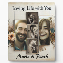 Plaque de collection de 5 photos personnalisée