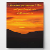 Plaque de coucher du soleil du verset biblique (Devant)