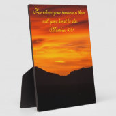 Plaque de coucher du soleil du verset biblique (Côté)
