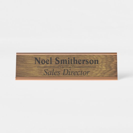 Plaque de désignation personnalisée du bureau d'ef (Devant)