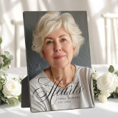 Plaque de deuil photo "À jamais dans nos cœurs"