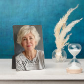 Plaque de deuil photo "À jamais dans nos cœurs" (Côté)