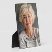 Plaque de deuil photo "À jamais dans nos cœurs" (Côté)