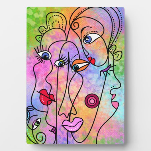 Plaque de faces Abstraites (Devant)