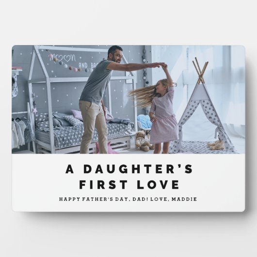 Plaque de Fête des pères d'Amour Première Fille (Devant)