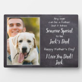 Plaque de Fête des pères photo personnalisée Chien (Devant)