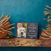 Plaque de Fête des pères photo personnalisée Chien (Côté)