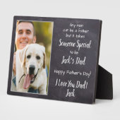 Plaque de Fête des pères photo personnalisée Chien (Côté)